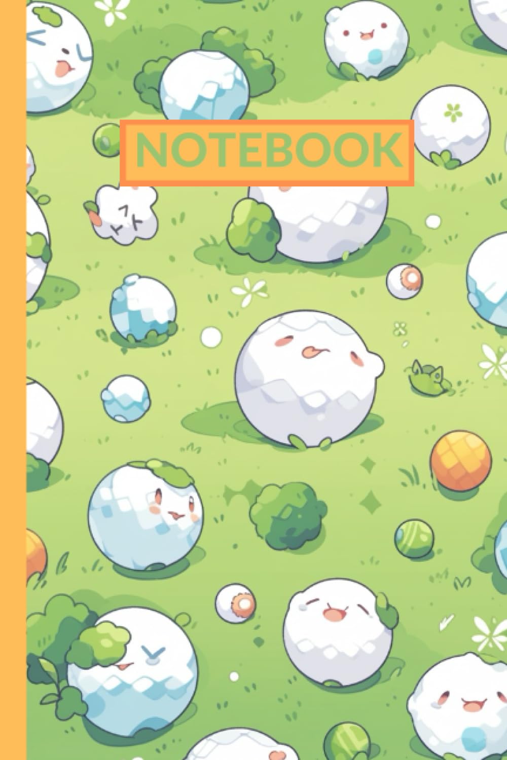 notebook: a golf ball playing on the grass