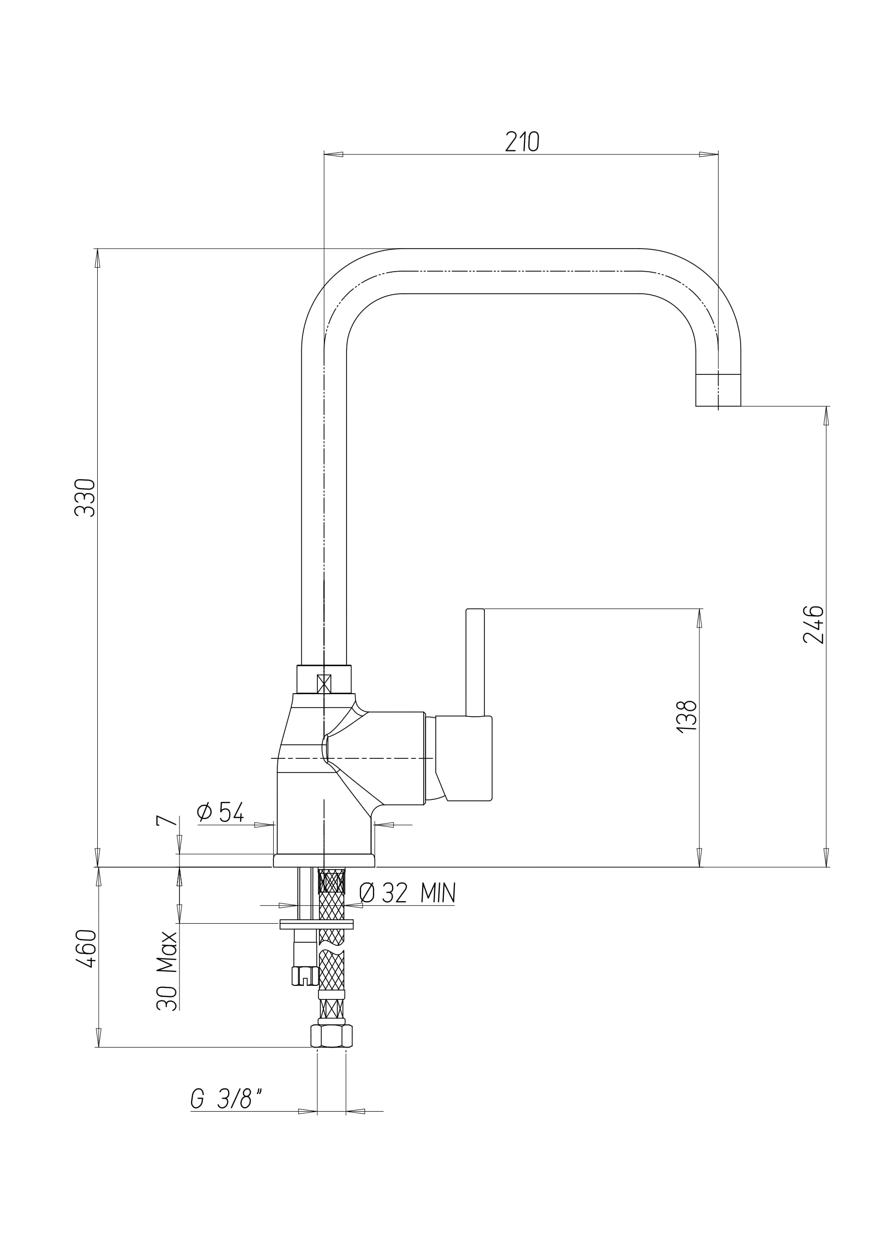 Paini – Rubinetto Miscelatore Monocomando Cucina, Lavello, Cromato, Leva laterale con bocca U orientabile, Design moderno, interamente prodotto e lavorato in Italia