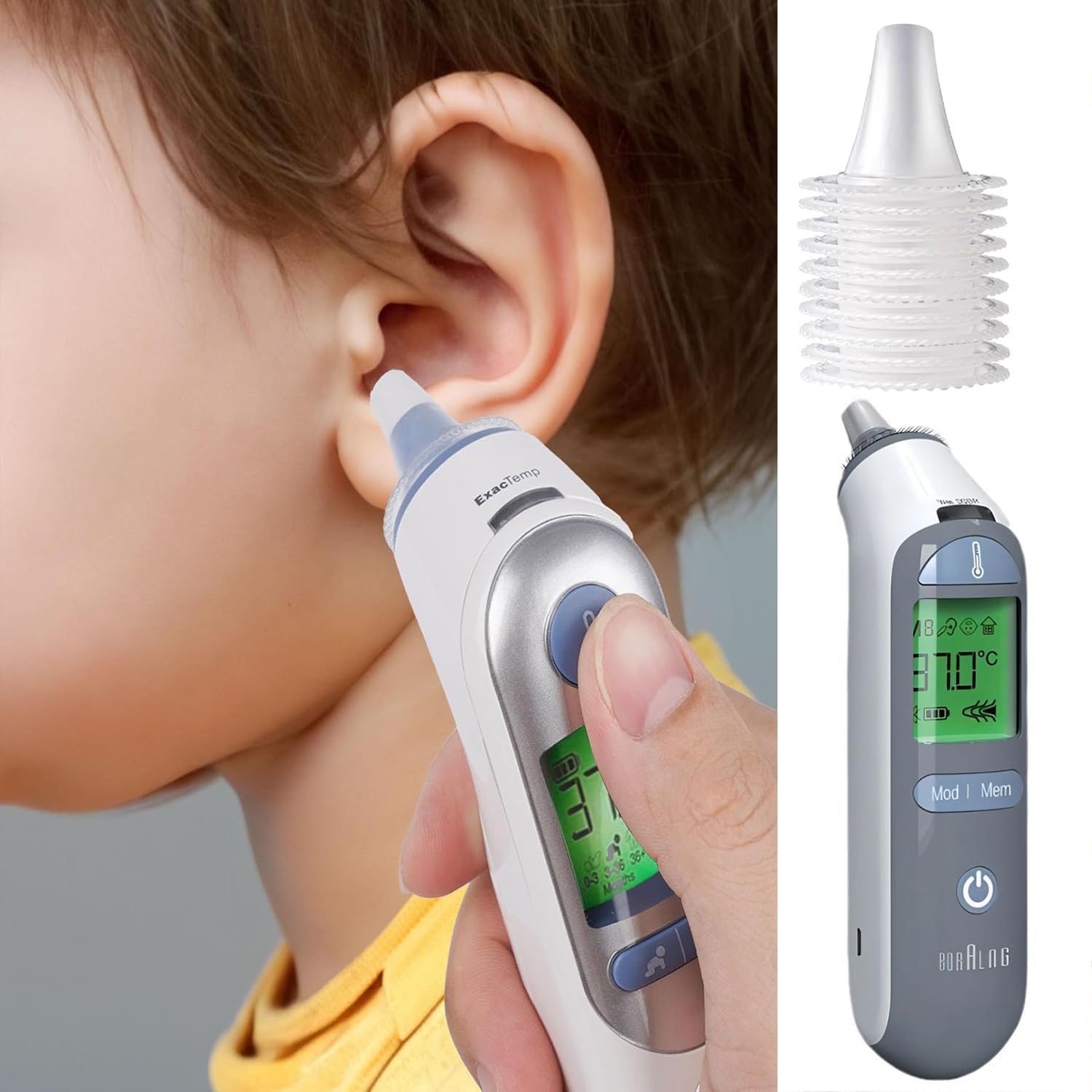 200PCS Cubiertas De Sonda De Termómetro De Oído, Termometro para Braun Recambio, para Todos Los Modelos Braun Thermoscan Y Otros Tipos