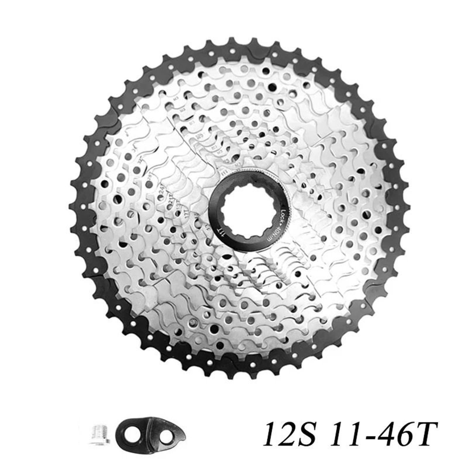 Cassette e pignoni Cassetta pignoni MTB 12 velocità per Ruota Libera 11-46/50/52T, volano 12V, Ricambio per Bicicletta da Montagna per SHIMAN SRAM HG Ruota Libera