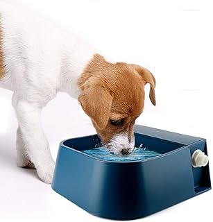 LESYPET Dog Automatic Water Bowl, Dog Waterer Outdoor Auto Refill Dog Water Bowl for Cats Dogs Birds Goats, Blue 2L