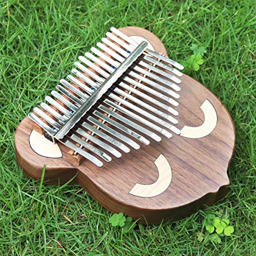 KDOQ Kalimba 17 Key Thumb Piano Kalimba Portable Whole Single Board Bear Face Black Walnutwith Tuning Hammer - Les Beatles, Paul McCartney, John Lennon, RIngo Starr, George Harrison KDOQ Kalimba 17 Key Thumb Piano Kalimba Portable Whole Single Board Bear Face Black Walnutwith Tuning Hammer – Image 3