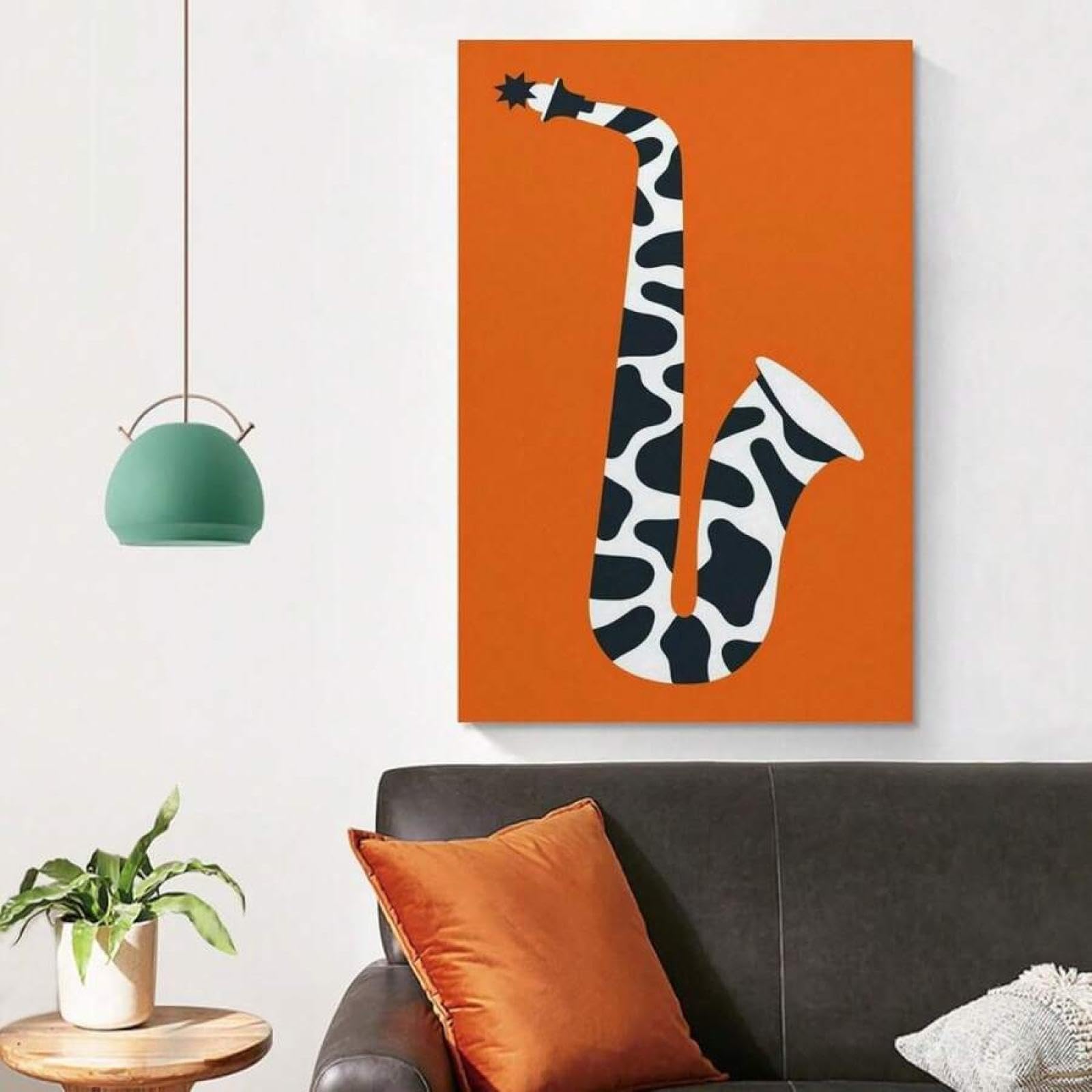 XBTYKPB Impresión de saxofón simple, lienzo musical, arte de pared, pintura, impresiones, carteles, para estudio de música, habitación infantil, decoración del hogar, 80 x 140 cm, sin marco