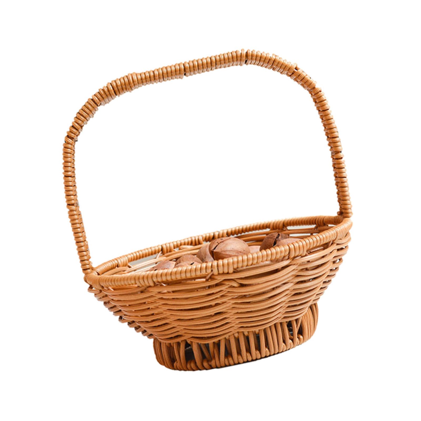 Cabilock Panier en Rotin Tressé Portable en Pp pour Fruits et Légumes Design Simple et Forme Élégante, pour Magasin ou Hôtel
