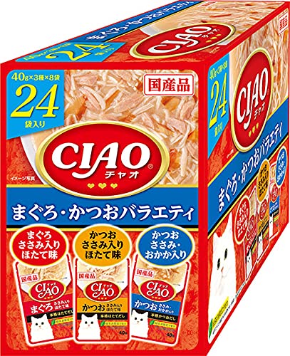 Amazon.co.jp: チャオ (CIAO) パウチ まぐろ・かつおバラエティ 40g×24