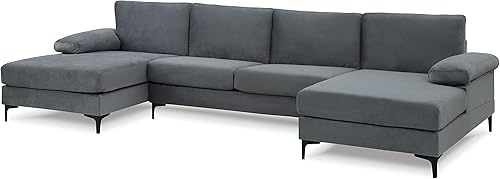 Miniatura 13 de Sofá modular moderno en forma de L, con diván extra ancho y patas doradas Gris,Negro -,Verde,Naranja,Gris oscuro,marino,Púrpura