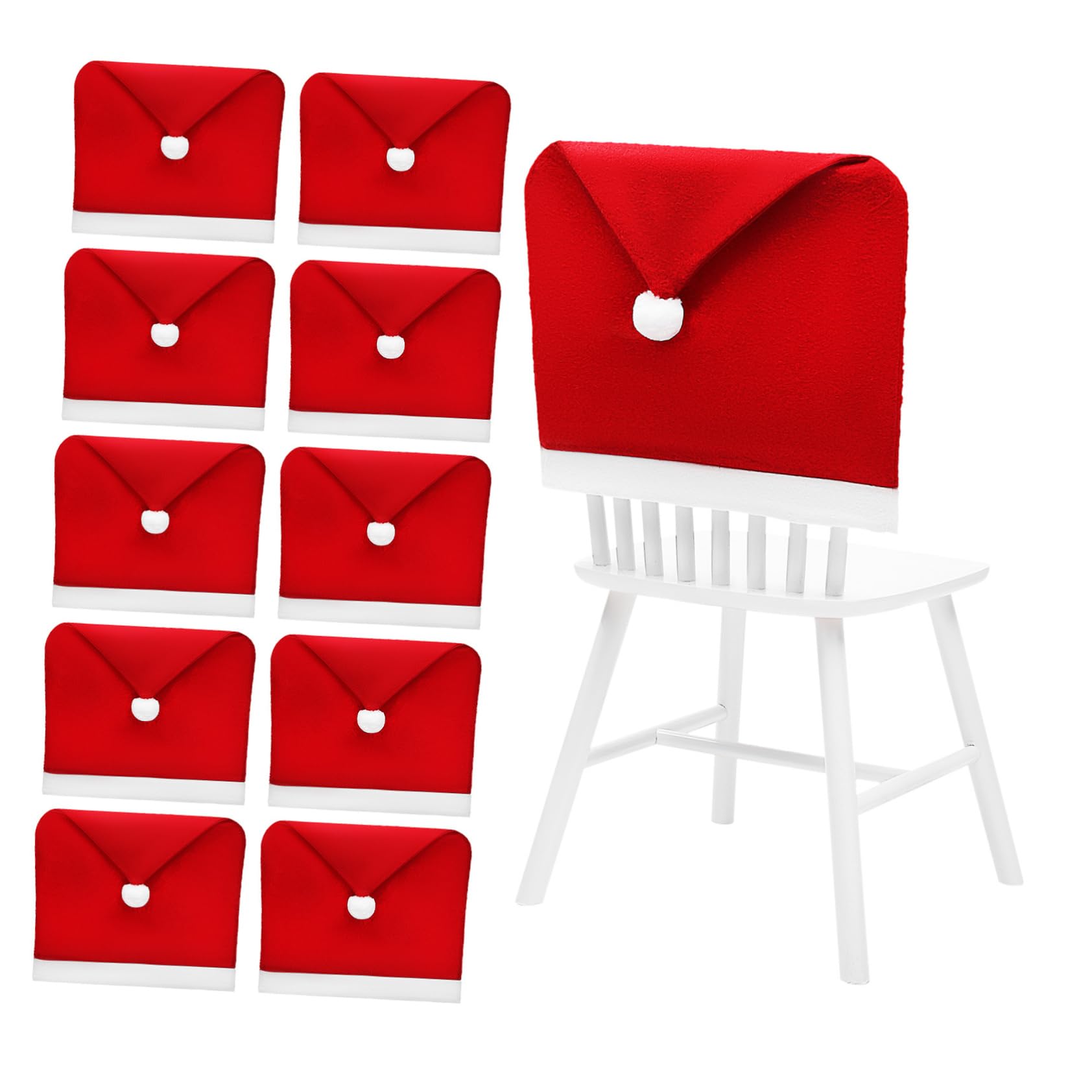 10piezas Fundas De Sillas Navideñas De Fundas De Navidad para y Cómodas para Celebraciones para Decoraciones De Interiores y