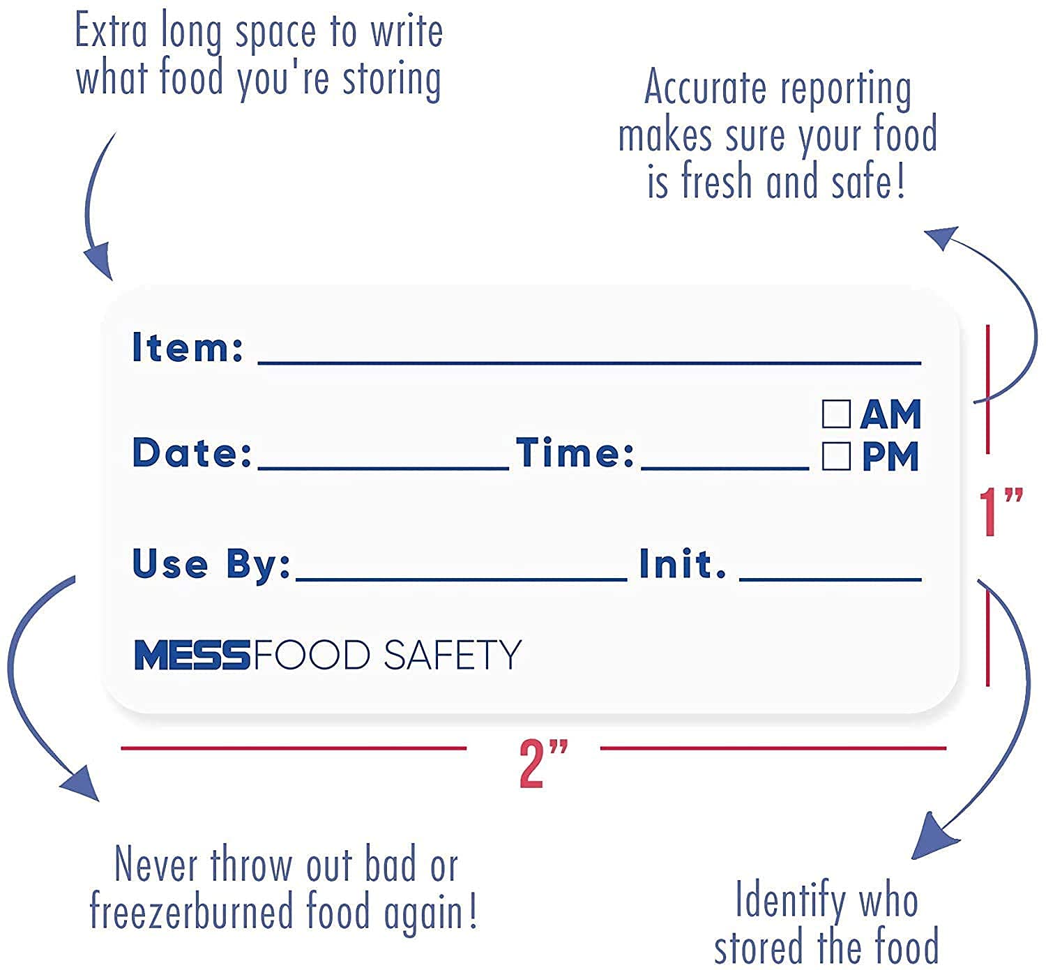MESS Dissolvable Food Labels for Containers Mason Jar Labels