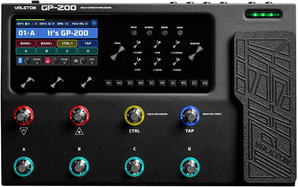 Valeton GP-200 Guitar Pedal Multi-Effects Processor Guitar Bass Amp