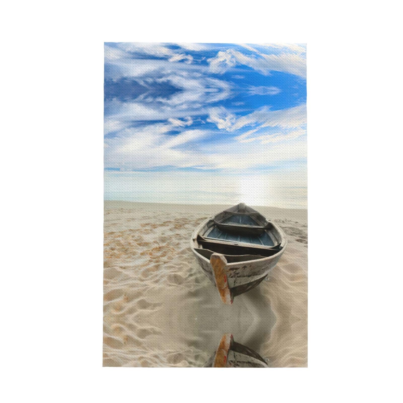 XXahnbm Boat On The Beach Print Waffle Kitchen Towel,Absorbent Hand Towel