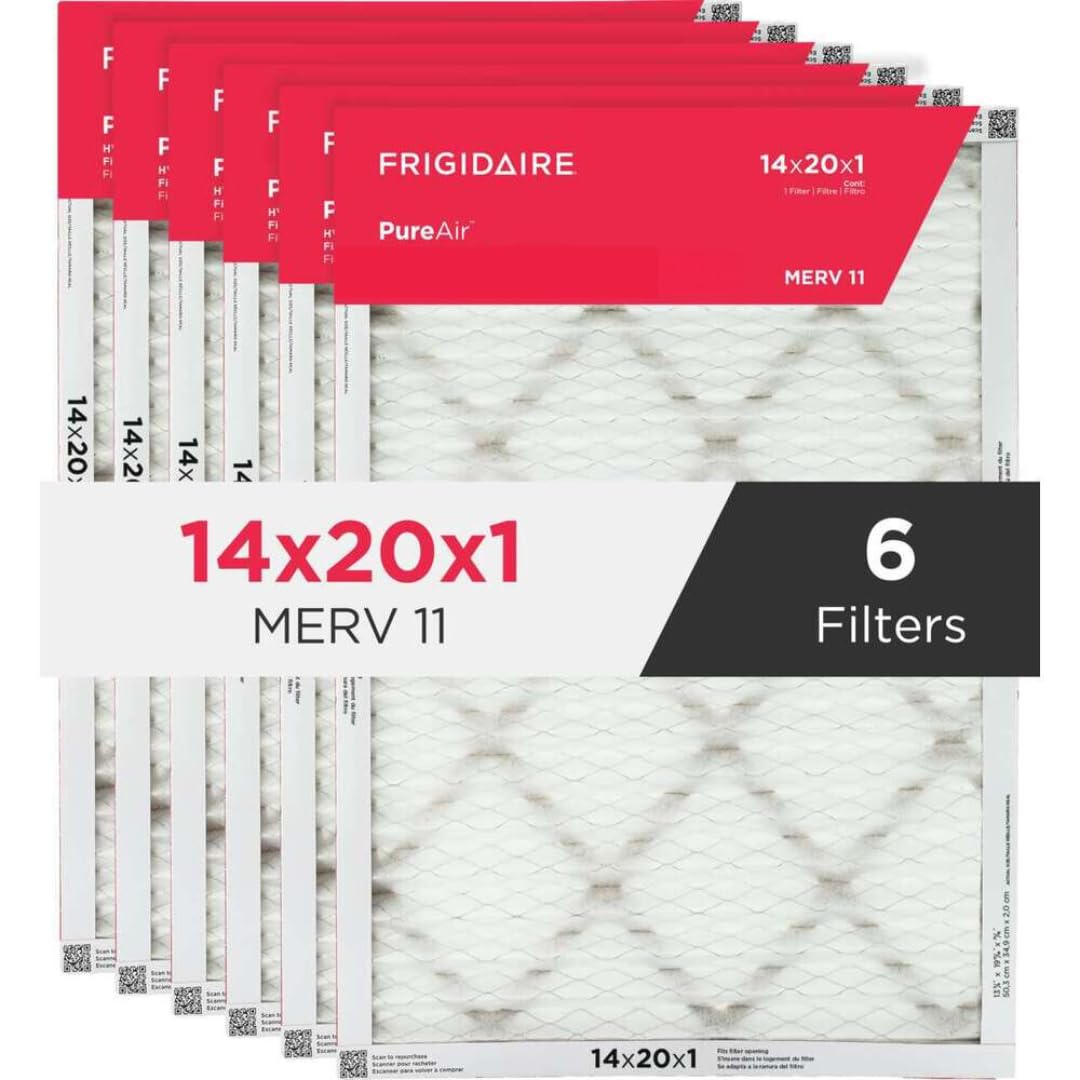 Frigidaire PureAir 14x20x1 MERV 11 HVAC Air Filter, 6-Pack