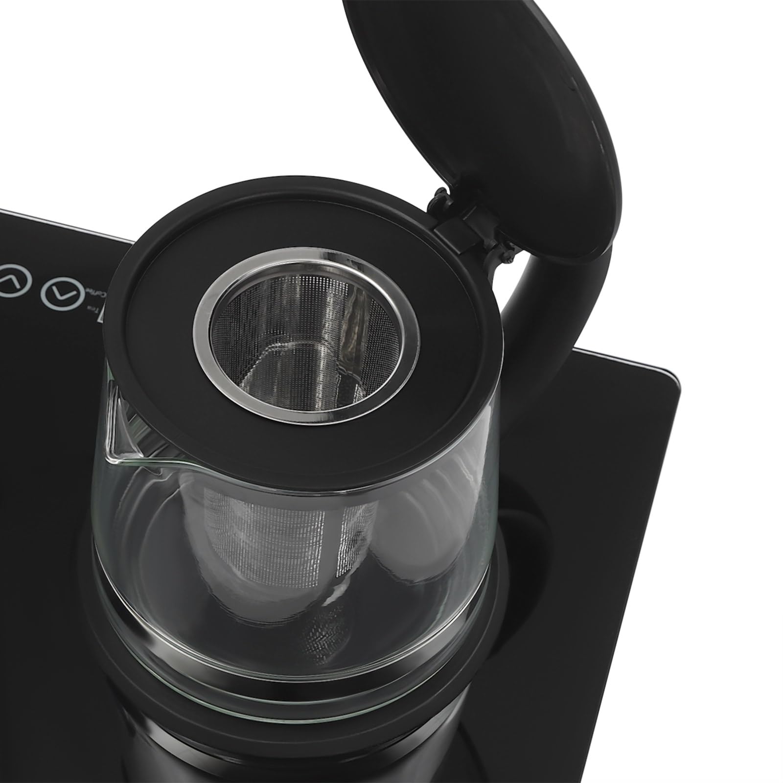 Hervidor de agua eléctrico, 2,5 L, doble foco, hervidor de agua eléctrico con 5 ajustes de temperatura y pantalla LCD, 1800 W, tetera con base de control táctil