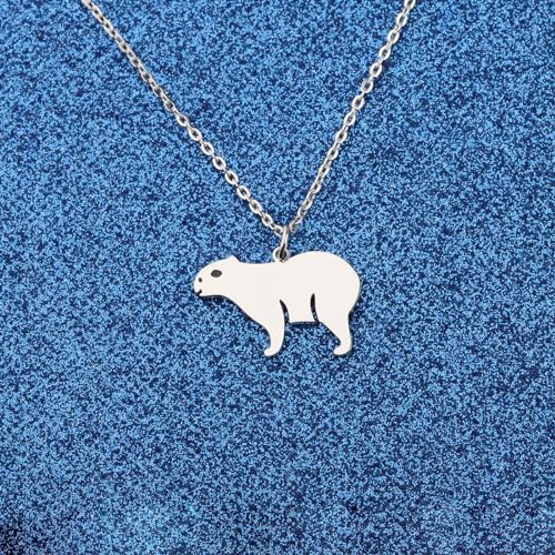 WUSUANED Cute Capybara Necklace Animal Lover Jewelry Capybaras Lover Gift Rodents Gift Animal Fan Gifts3