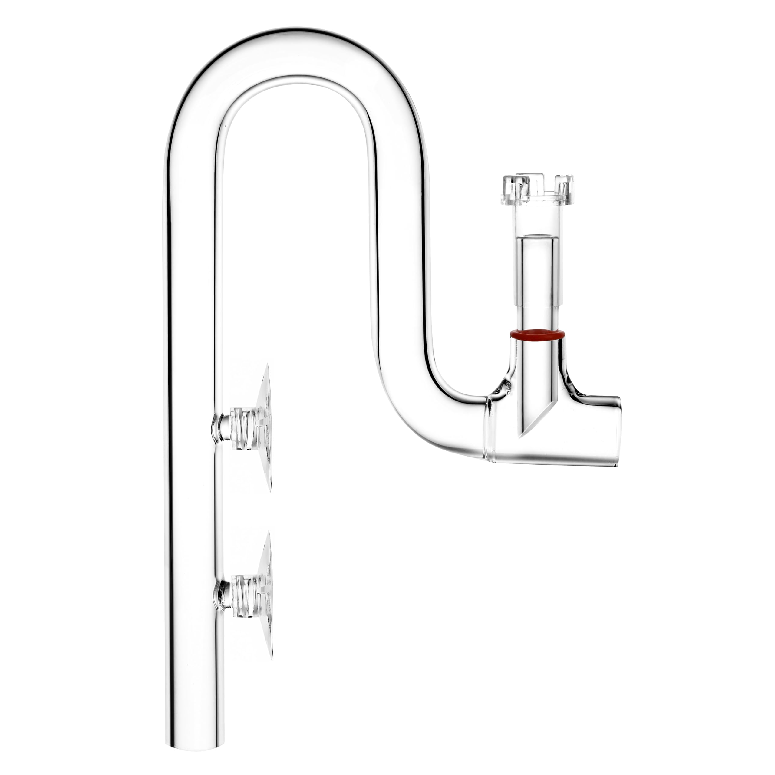 Glas Lily Pipe Jet Auslauf mit Skimmer Oberflächenabzug für bepflanztes Aquarium (17mm für 16/22mm Schlauch)