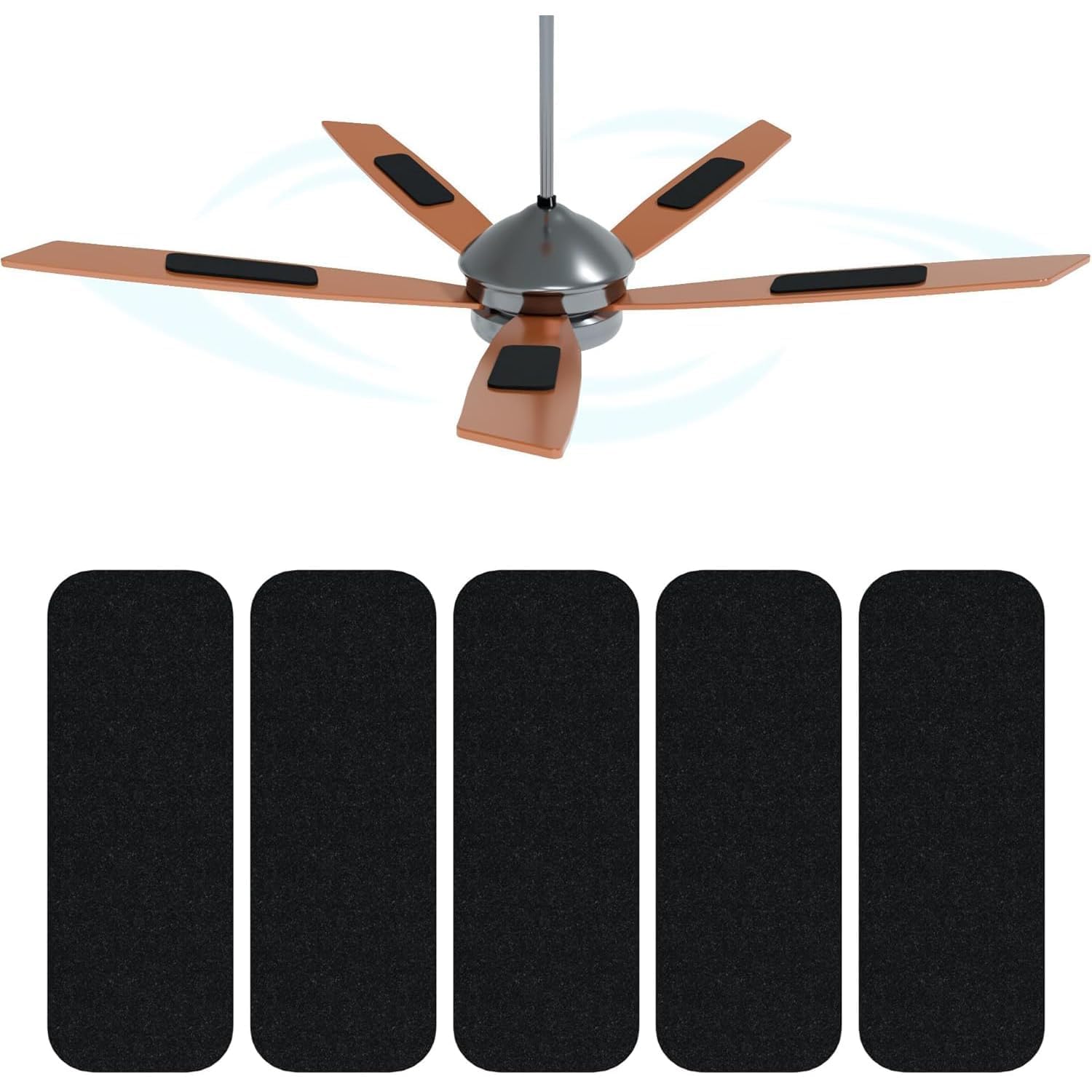 Ceiling Fan Filters for Blades, Activated Coconut Carbon Air Purifier Pads for Dust Odor Smoke Removal, Stick On Fan Blade Filter Sheets, Trim to Fit Universal Ceiling Fan Accessories-image-30