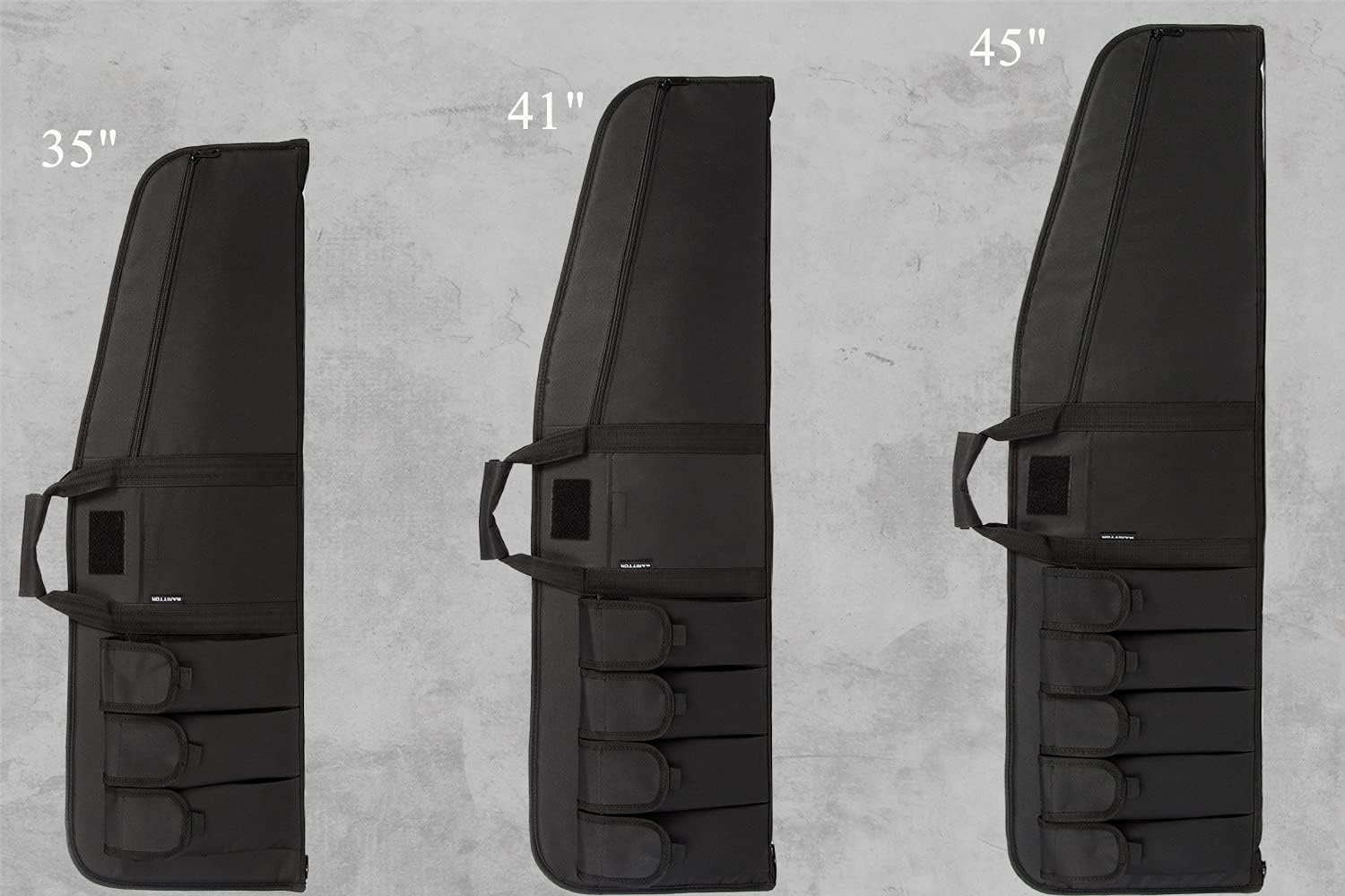 Rifle Case Tactical Single Scoped Soft Rifle Bag with Multiple Magazine Holder Pouch,Dual Lockable Zippers, Available Length in 35" 41" 45". - Image 6