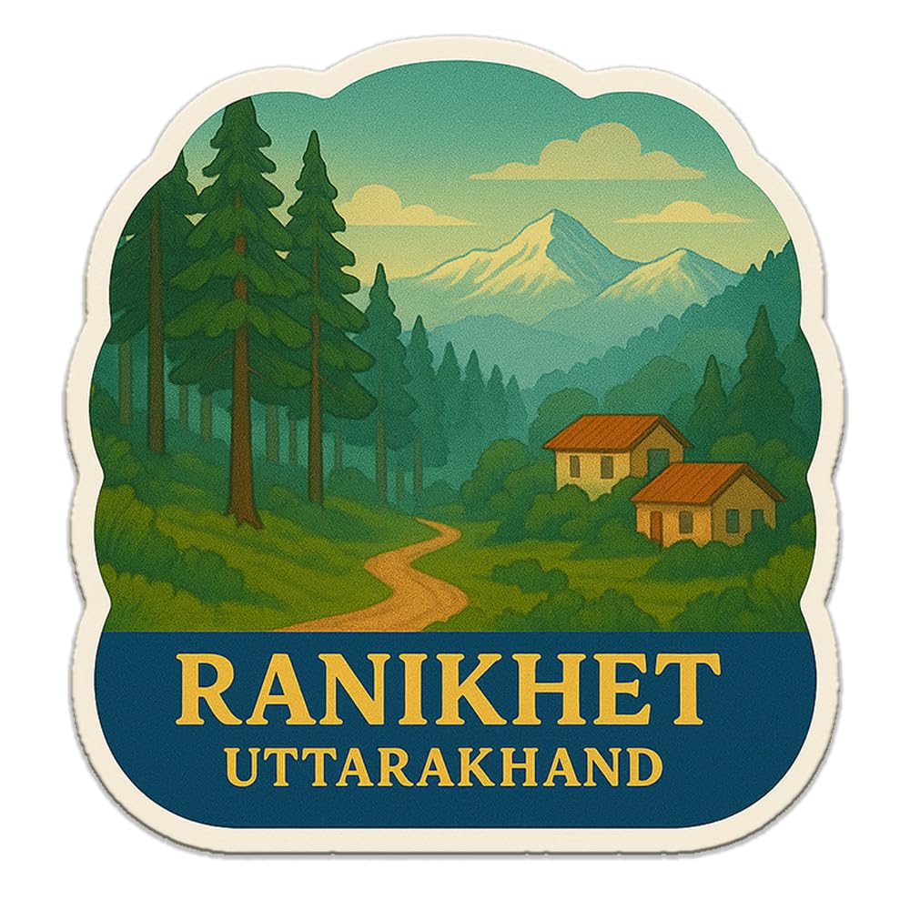 Acrylic Fridge Magnets | Hill Stations of India Theme | Souvenir & Decorative Fridge Magnet | 3mm Thick Acrylic with Sparkle Finish Home Decor (Ranikhet_Uttarakhand)-image-49