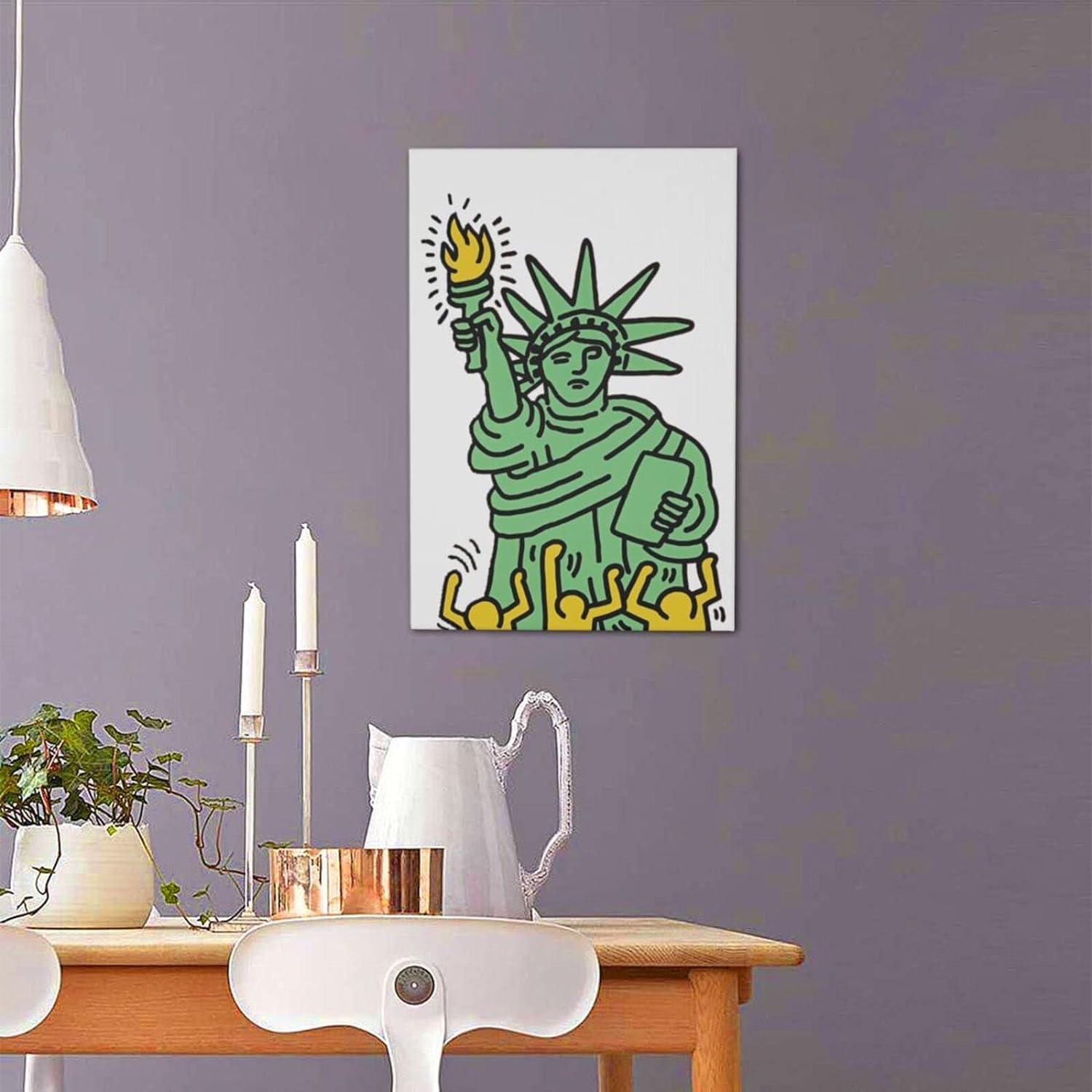 Amazon.co.jp: キース ヘリング 自由の女神 ポスターアートパネル 壁の