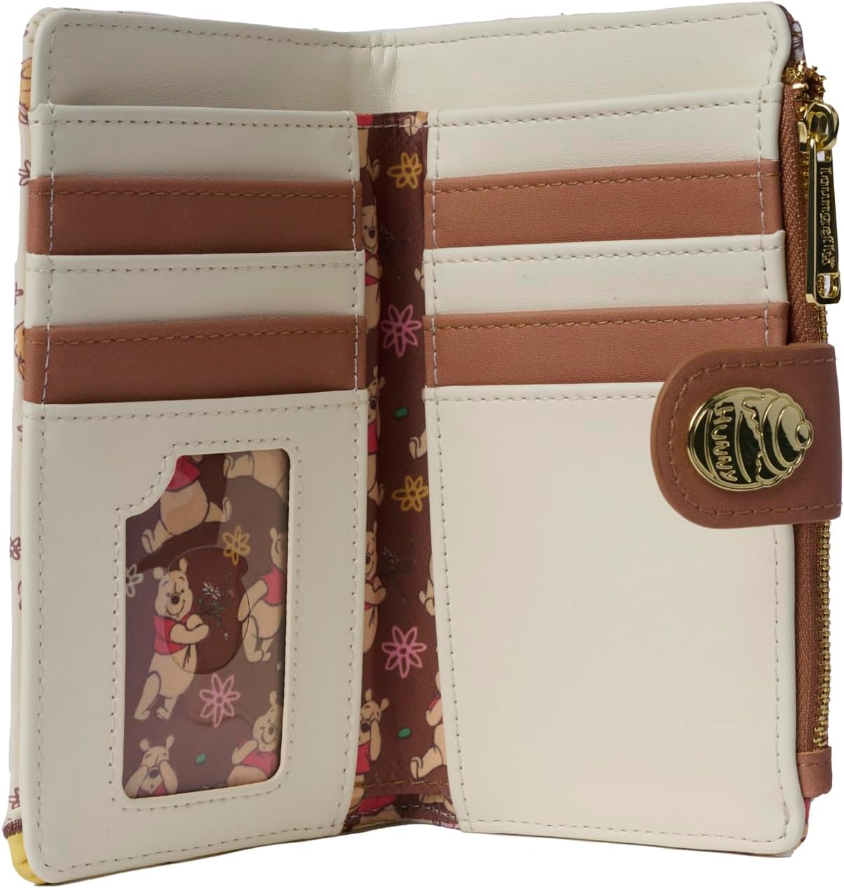 Loungefly Disney Winnie the Pooh Womens Wallet Snap Flap Clutch Bifold Honey Pot