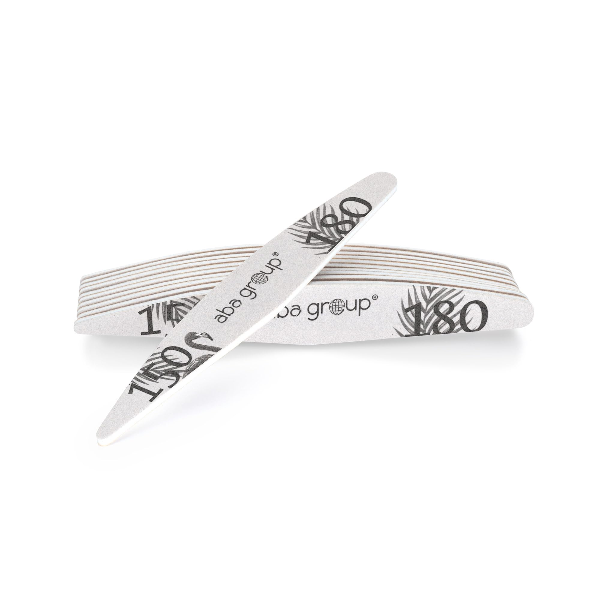 Aba Group Lima de uñas 150/180 Alas estándar Flamingo, juego profesional de limas de uñas, fabricado en Europa, 100 unidades