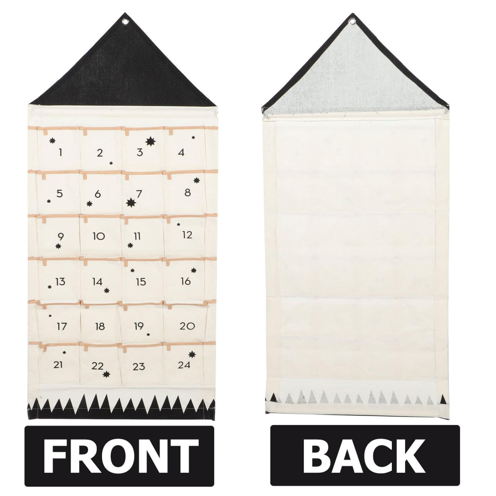 Hängende Aufbewahrungstasche aus Baumwollstoff mit Mehreren Fächern Waschbar und Ordentlich für Wand und Tür als Weihnachtskalender Organizer im Haus Design
