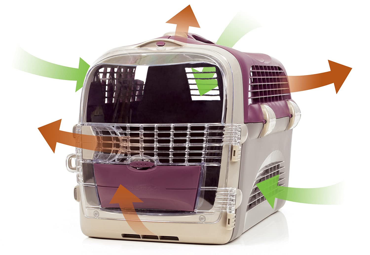 Catit Pet Cabrio Transportín para Gato, Cherry