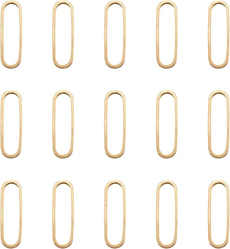 Vista 41 de FASHEWELRY Anillos de acero inoxidable 70cs con eslabones de corazón, 4 tamaños, de metal con forma de corazón, bisel abierto, conectores