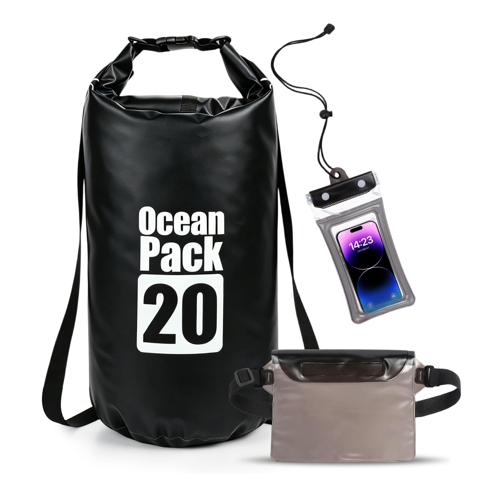Yilnlg Dry Bags Waterproof, 20L Dry Bag with Waterproof Pouch Phone Case