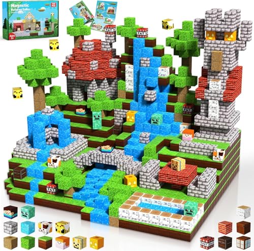 Purfex 150 PCS Magnetic Building Blocks for Kids Ages 4-8 STEM Montessori Educational Toys Toys Construction Set Sensory Play Stacking Game for Boys & Girls Preschool Learning Gift