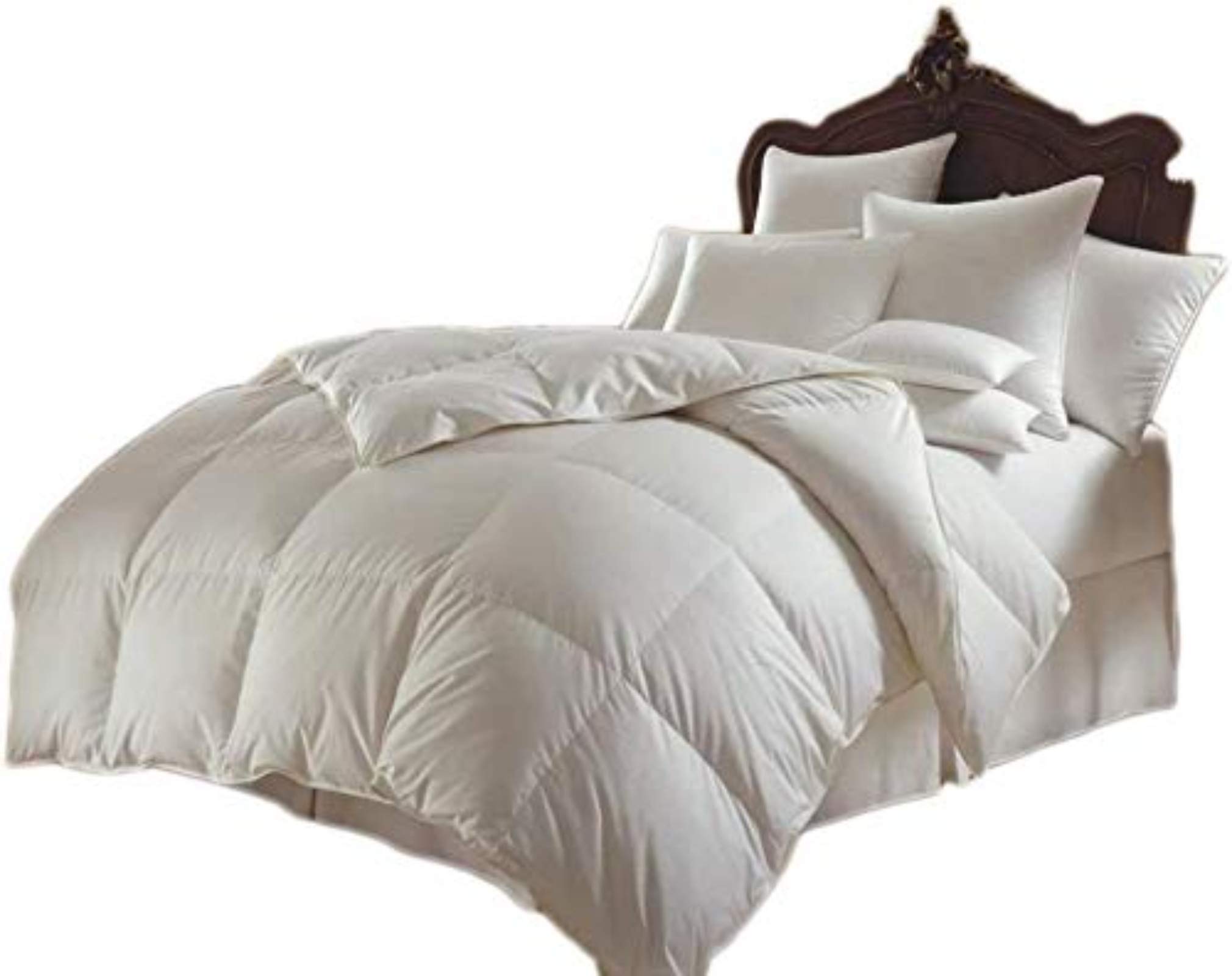 HASSTEX Luxury Duck Feather And Down Filled Duvet 13.5Tog 100% Cotton White Casing Hotel Quality Anti Dust Mite Anti Allergen(SuperKing-220x260CM)