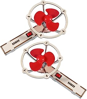 BESPORTBLE 2 Sets DIY Handheld Fan Toy for Scientific Experiment Toy, Creative Craft Toy for Boys and Above Years Educational Toy for Small