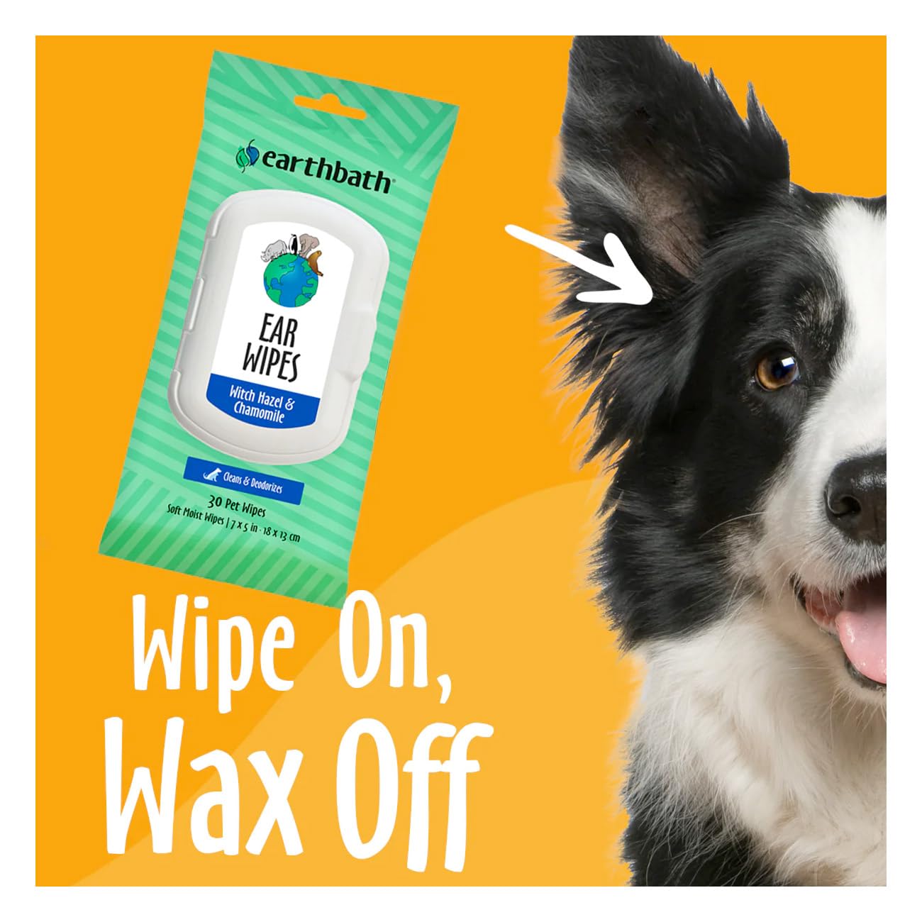 Earthbath Ear Wipes Witch Hazel & Chamomile 30 Wipes - image 3