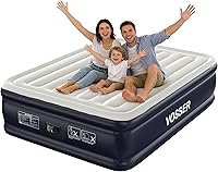 Vista 12 de Colchón de Aire Full con Bomba Integrada, Colchón Inflable de 18'' con Vigas Verticales Mejoradas, Colchón Autoinflable/Desinflable en 3 Minutos