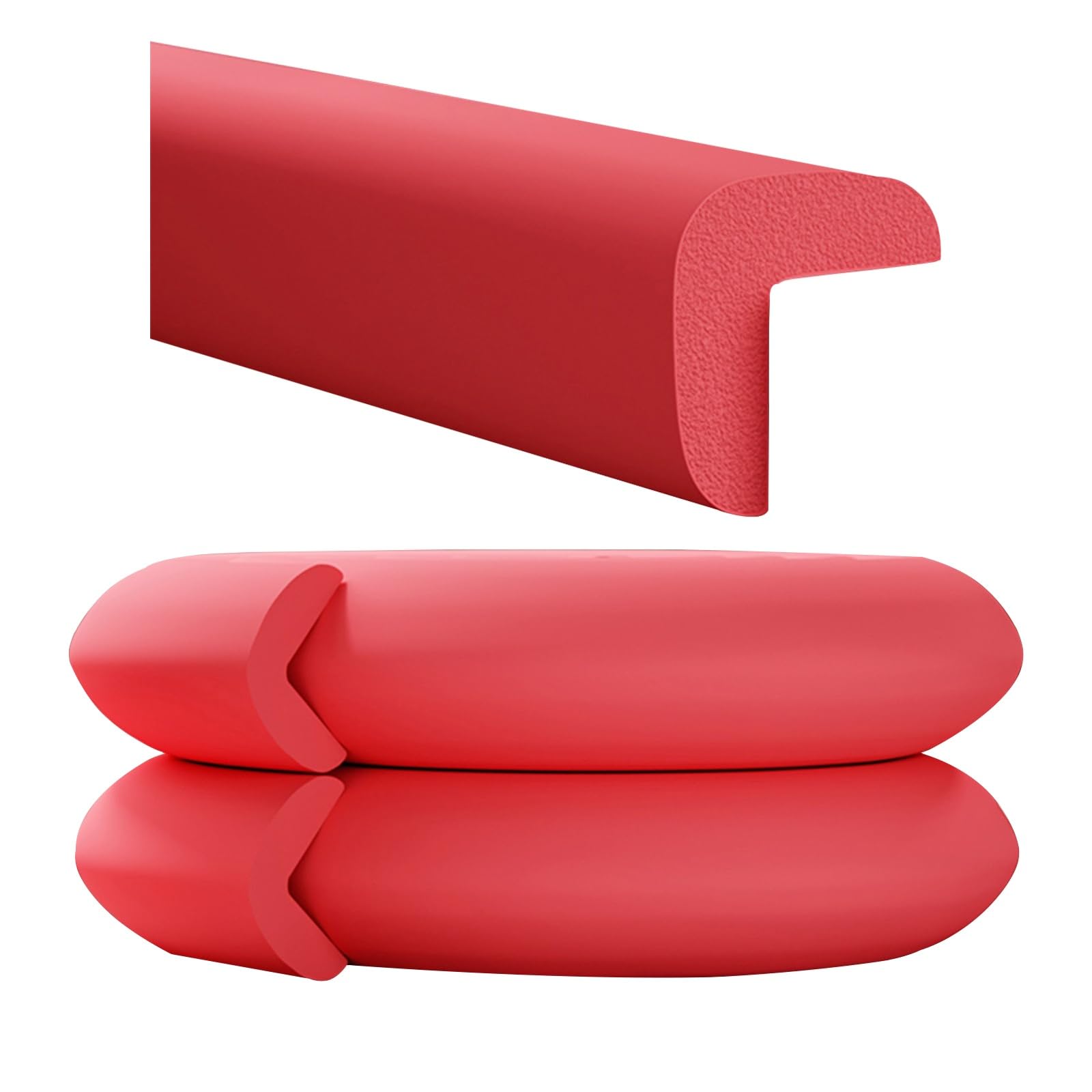 Furniture Corner Guard Edge, Heavy-Duty Soft Foam Furniture Edge Corners, for Metal Frame Desk Counter(Red,5M)