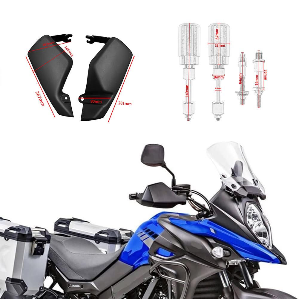 Protège-Mains de Moto Protection de Brosse à Main Bouclier de Guidon pour V Strom 650 V-strom650 DL650 2004-2022 Couvercle de Pare-Brise Protecteur de Levier d'embrayage de Frein