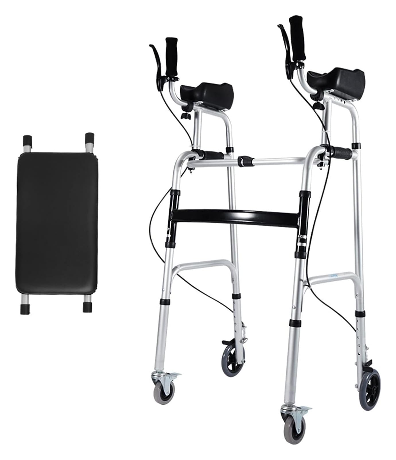 Folding Walker, Lightweight Walkers for Seniors, Lightweight Foldable Mobile Rollator for The Elderly and Adults