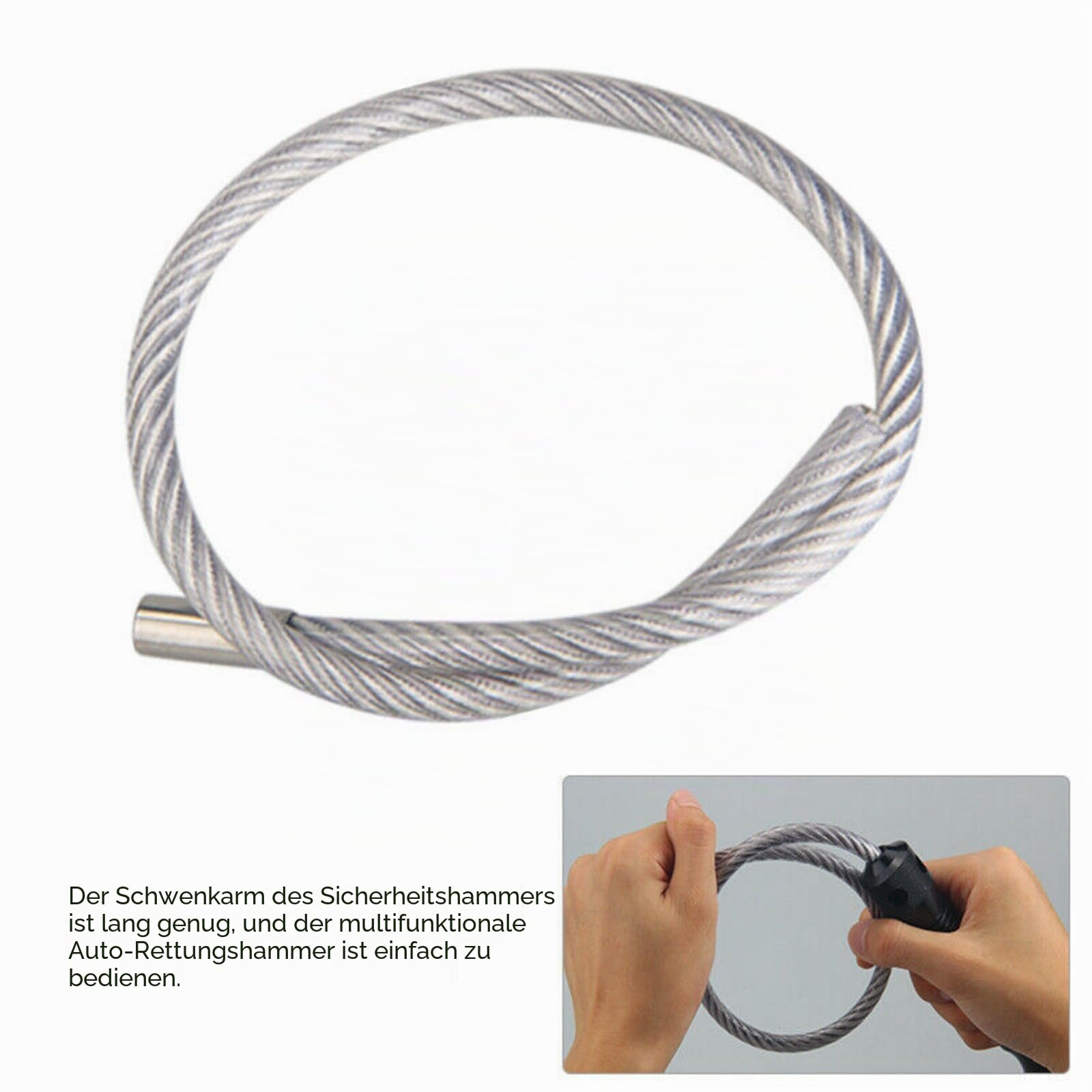 Hdynasty Multifunktionaler multifunktionaler Stahldraht-Schneebesen, tragbarer Selbstverteidigungs-taktischer Schneebesen für Laufen, Fitness und Bodybuilding