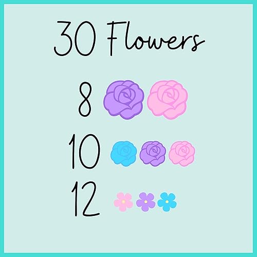 Miniatura 5 de 30 flores de glaseado de unicornio  Flores pequeñas de unicornio  Rosas comestibles  Lavanda  Flores comestibles  Flores glaseadas  Rosas glaseadas