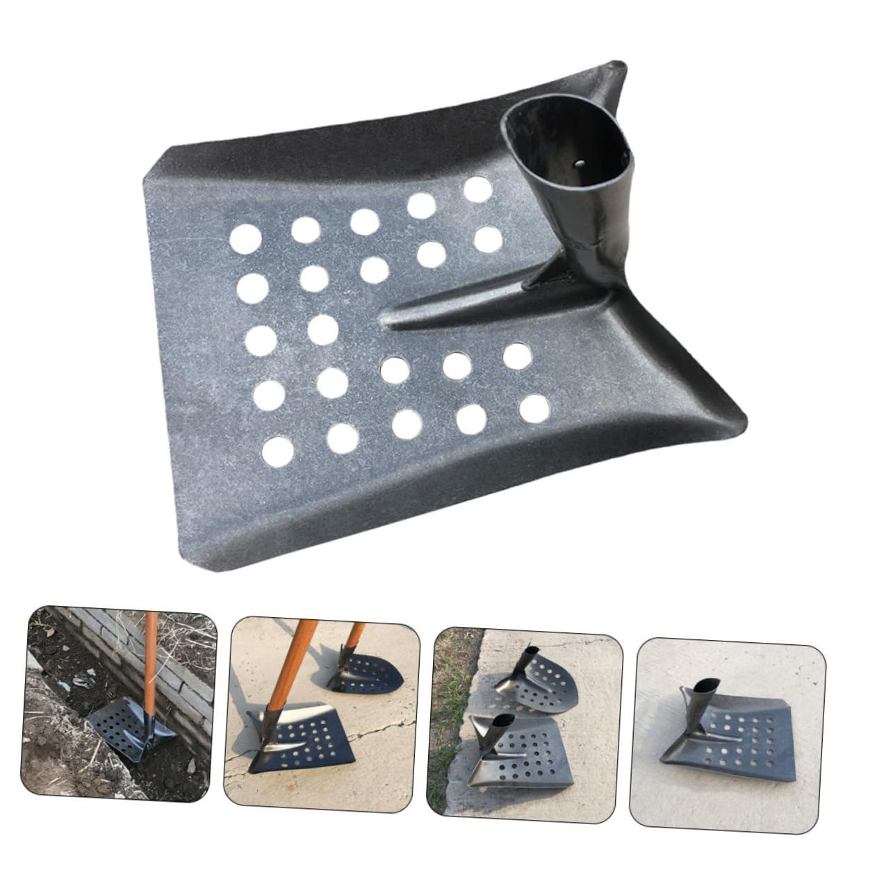 Pala Metálica Raspadora para Excrementos de Aves de Corral para Granja, Uso Agrícola y Limpieza de Estiércol, Pala Plana Resistente, Herramienta Manual para Jardín y Huerto