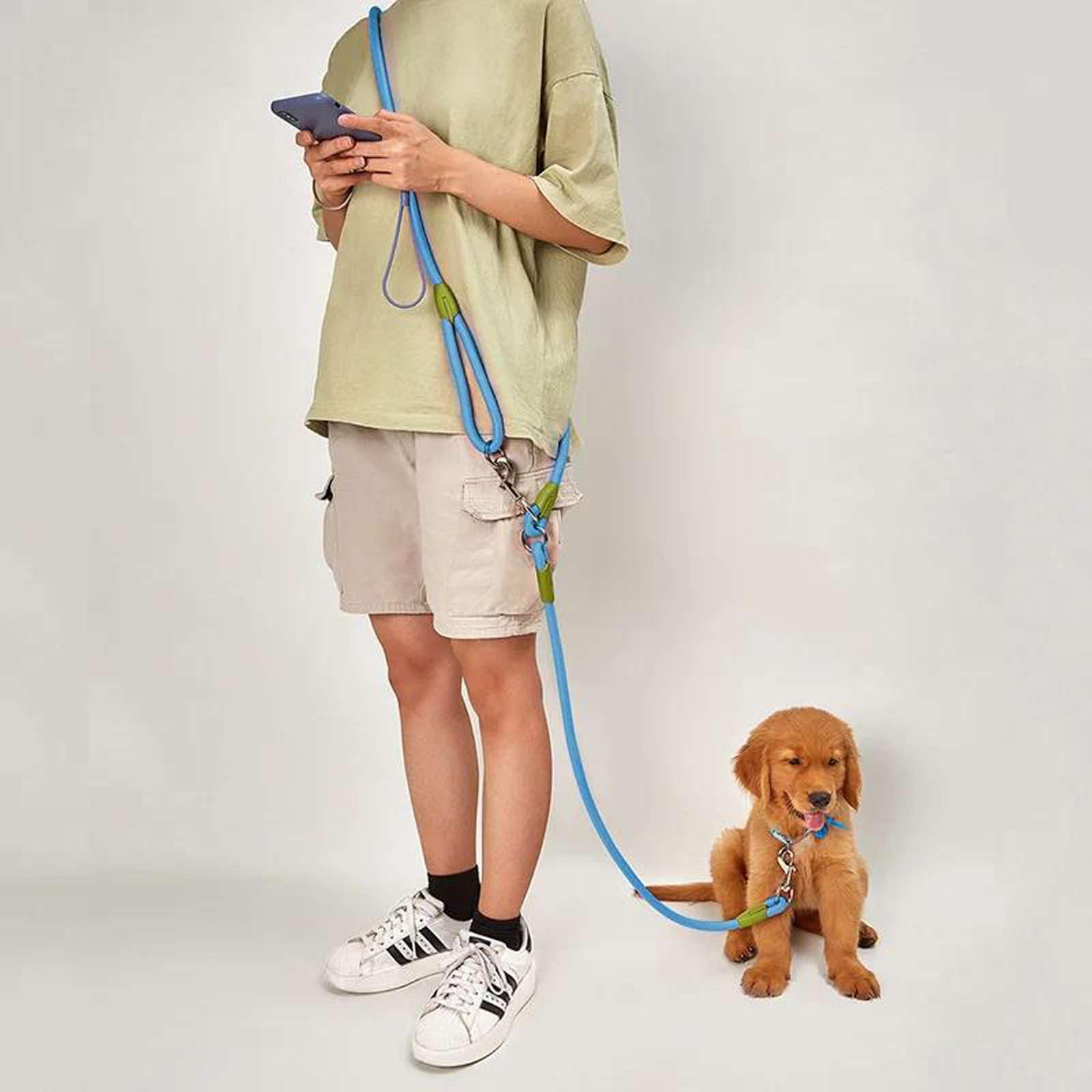 Correas de Nailon Reflectantes Cadena de Perros para Perros domésticos Correas de Cuerda de tracción para Correr Perro Que Camina Cadena de Cuerda de Manos Libres