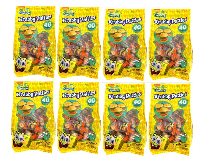 Buy Bulk SpongeBob SquarePants Krabby Patty Gummy Burger Candy, 8 Pack