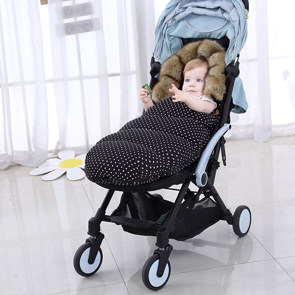 Sacos de Abrigo Carritos Saco de Silla Otoño Invierno Térmica Suave Cómodo Aire Libre Windproof Adecuado Universal Cochecito Silla de Paseo Sillas de Coche (Negro)