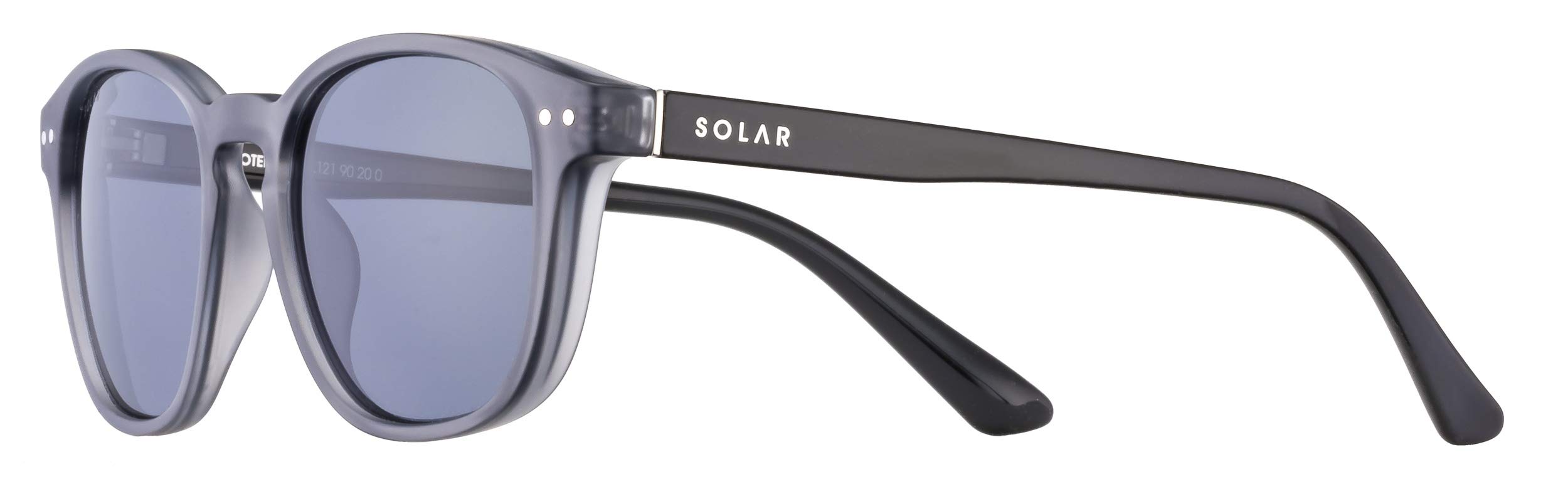 SOLAR Pour des Hommes Wooten des Lunettes de Soleil, Gris Translúcido, L