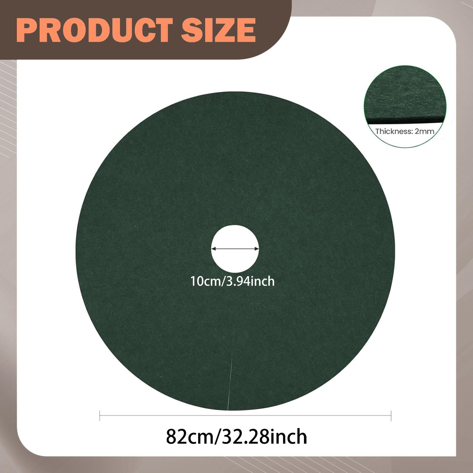 10 Piezas Protector de Cubierta Manta de Jardín Permeable Tela de Control Agrícola Alfombra Antideslizante para Jardinería Fabricado en Material, Verde, 82cm