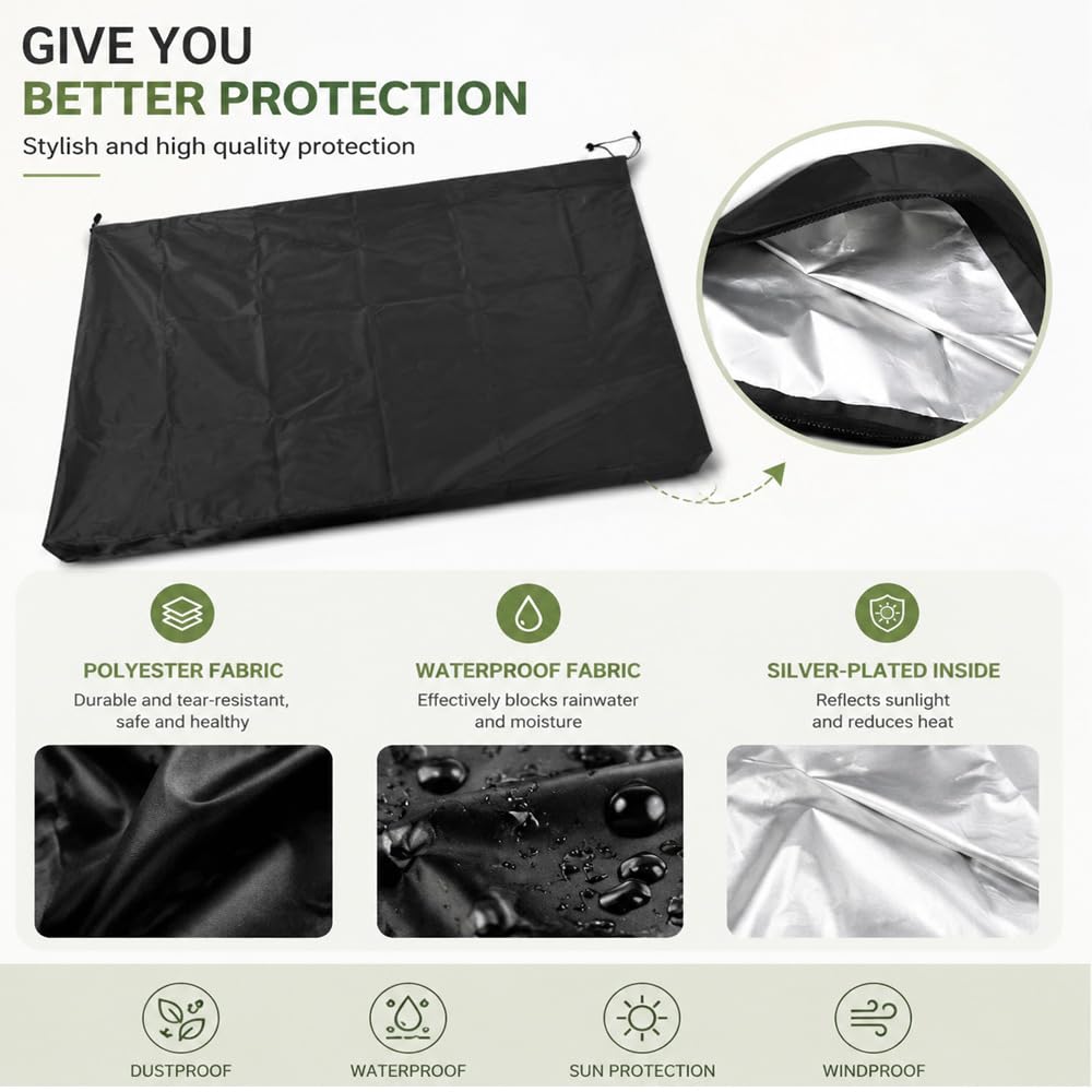 Couverture de Télescope Imperméable pour Explore Scientific FirstLight AR80/640 AZ 2017–2026,420D Housse télescope Coupe-Vent protège Contre Le Froid,Black
