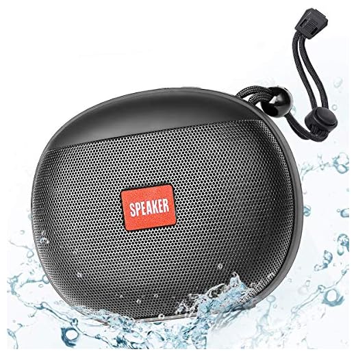 Enceinte Bluetooth Portable, Enceinte Bluetooth Waterproof IPX6 360° HD Stéréo, Haut-Parleur Bluetooth 5.0 sans Fil 12W Subwoofer, Autonomie 12H Mains Libres Téléphone Support Radio FM, USB, TF -Noir