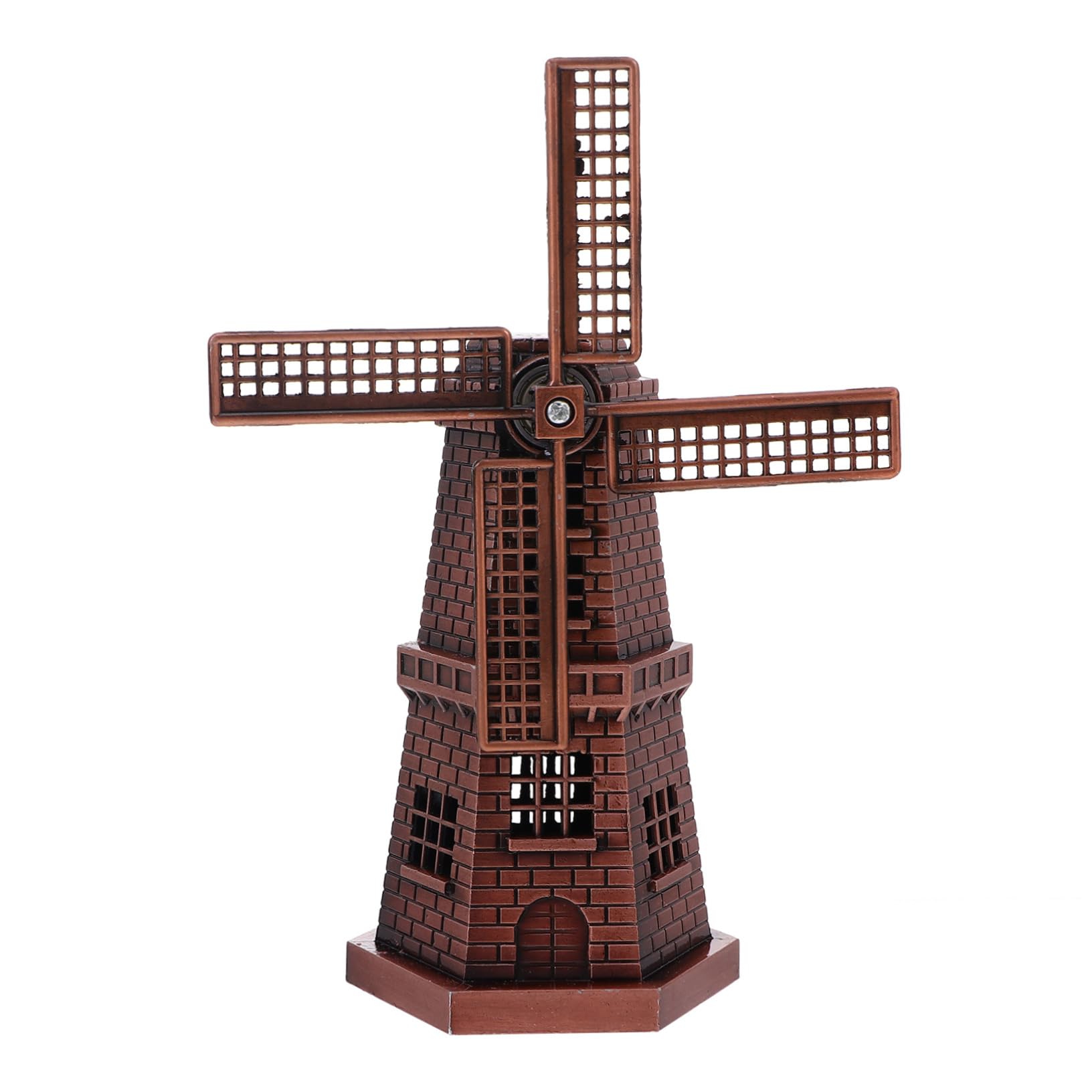Alipis1 Set Windmill Decorative Ornaments Car Kit Dinner Table Decor Windmill Figurine Table Decoration 3d Windmill Outdoor Decorations Models Wind Mill Zinc Alloy Display Mini