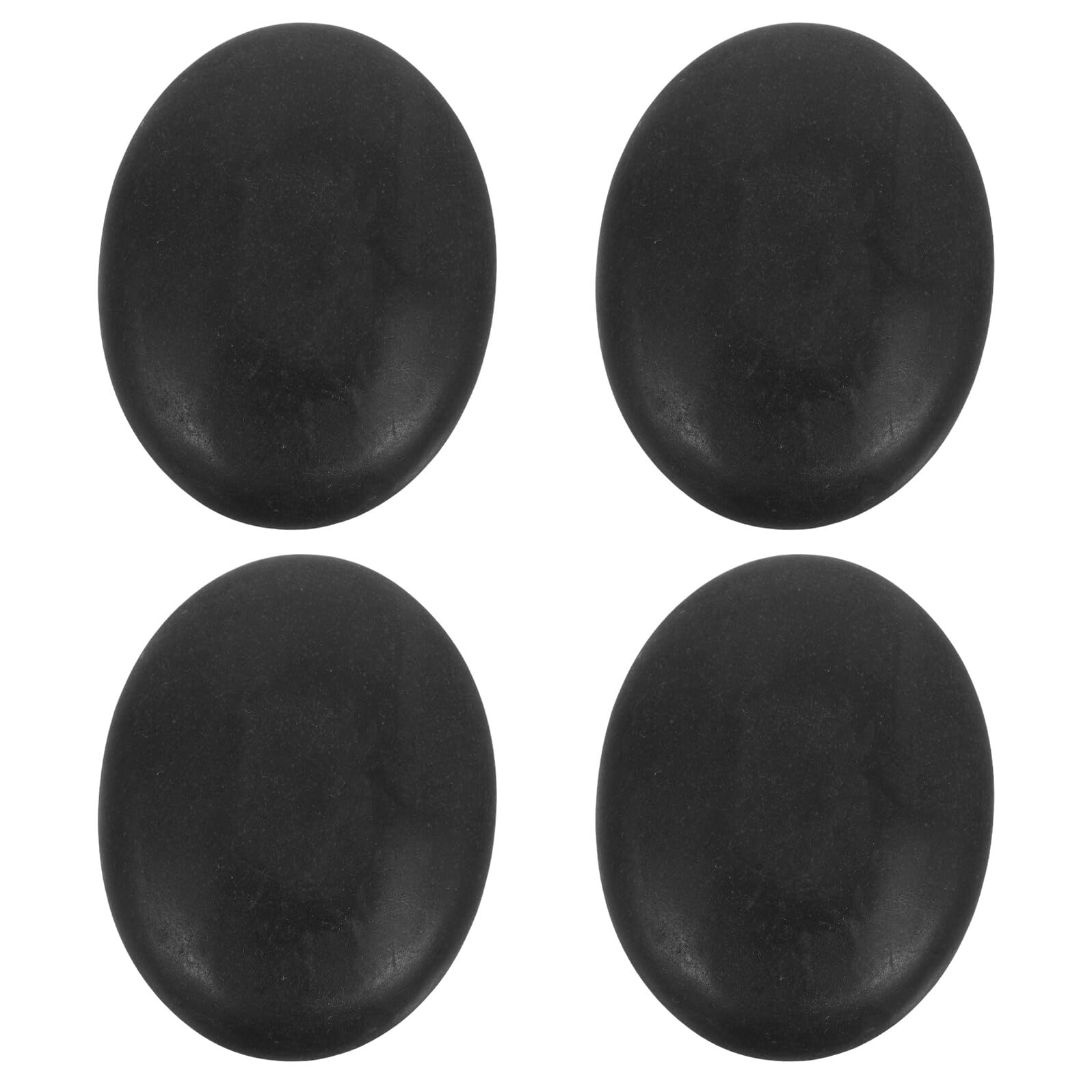 4piezas Piedras Calientes de Basalto para Masaje Que Retienen el Calor para Espalda y Cuerpo Aceites Esenciales para Terapia Equipo Relajante