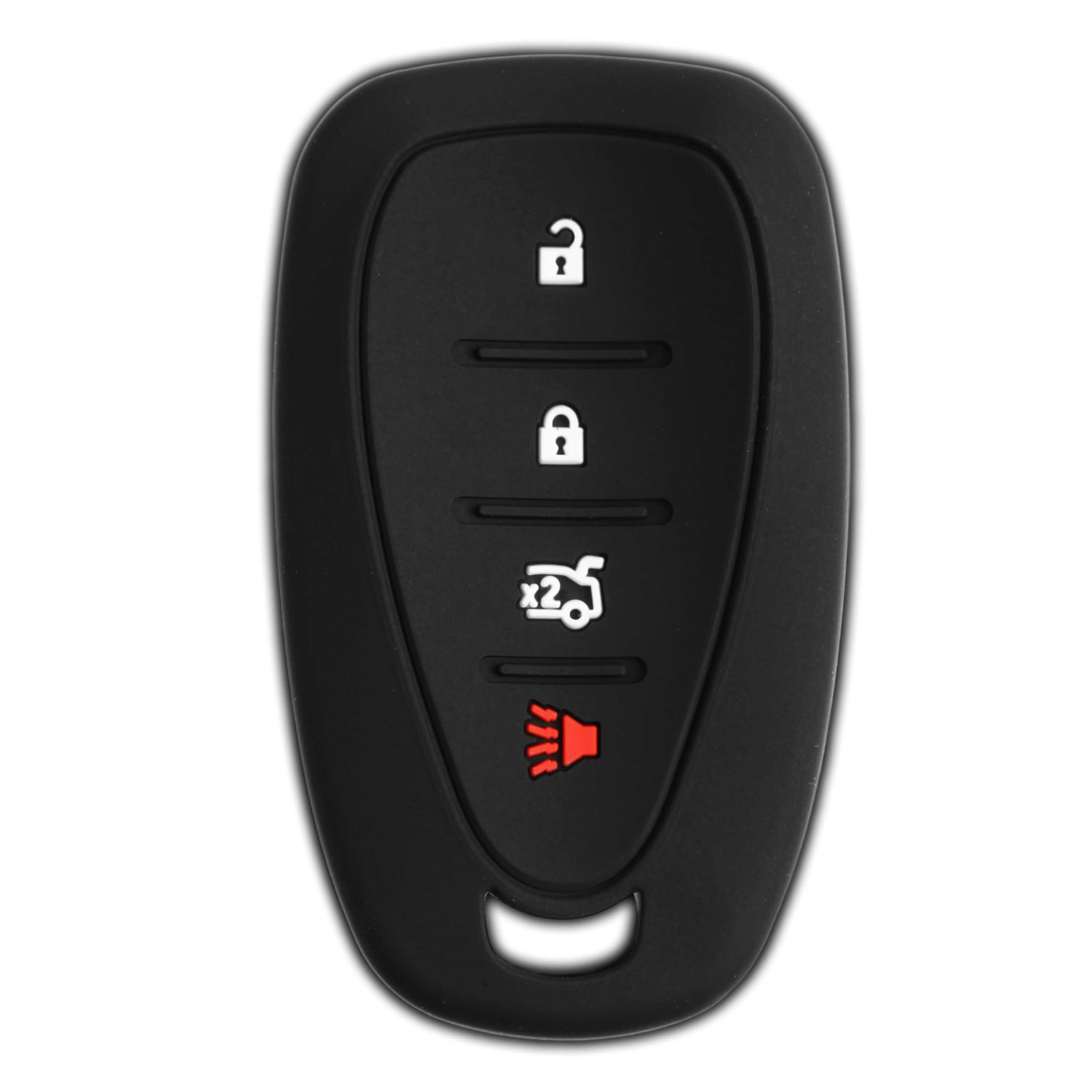 KeyGuardz Keyless Entry Remote Car Smart Key Fob Outer Shell Cover Soft Rubber Protective Case for Chevy Volt Bolt Sonic Spark HYQ4EA