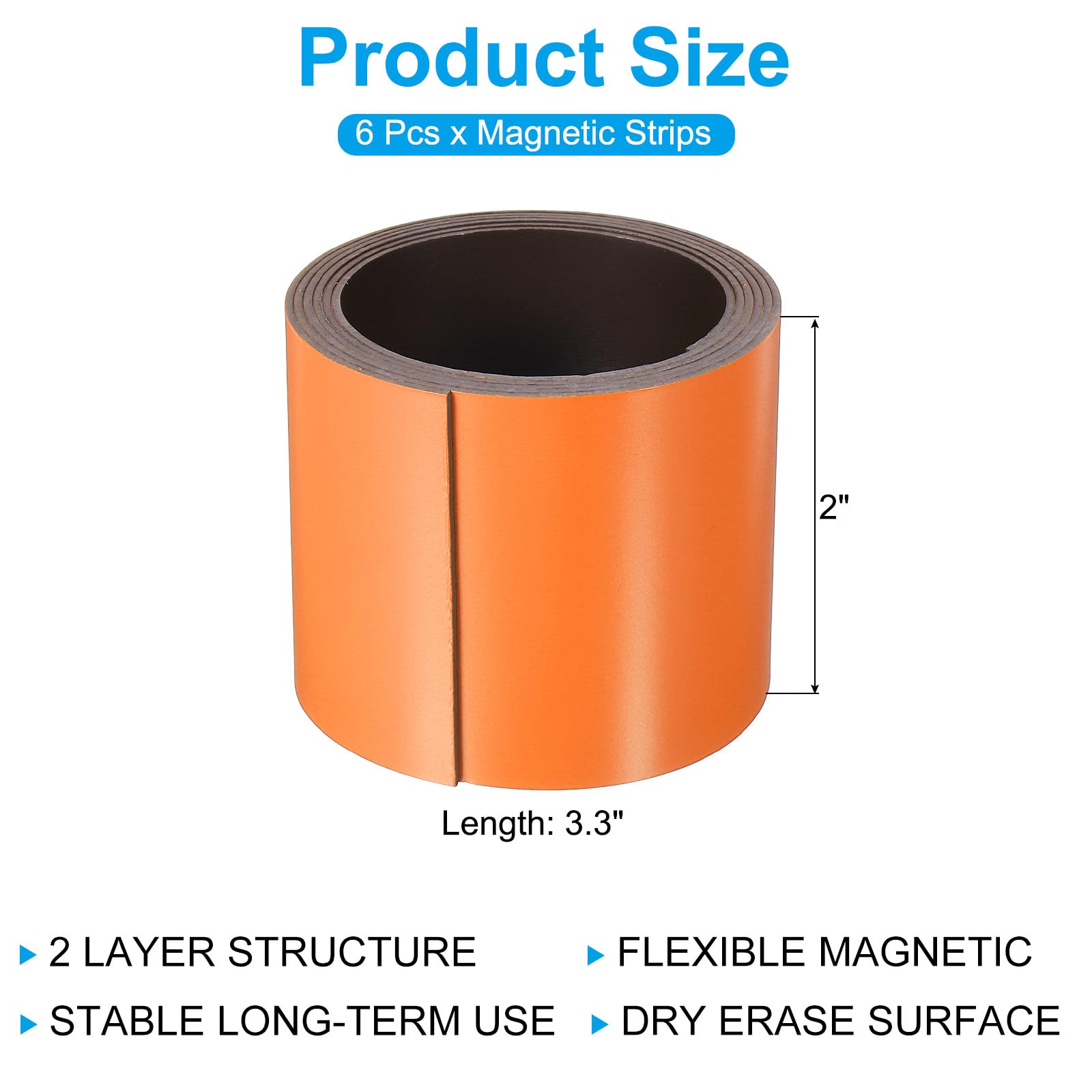 PATIKIL 19.7ft x 2 inch Dry Erase Magnetic Label Strip - Image 2